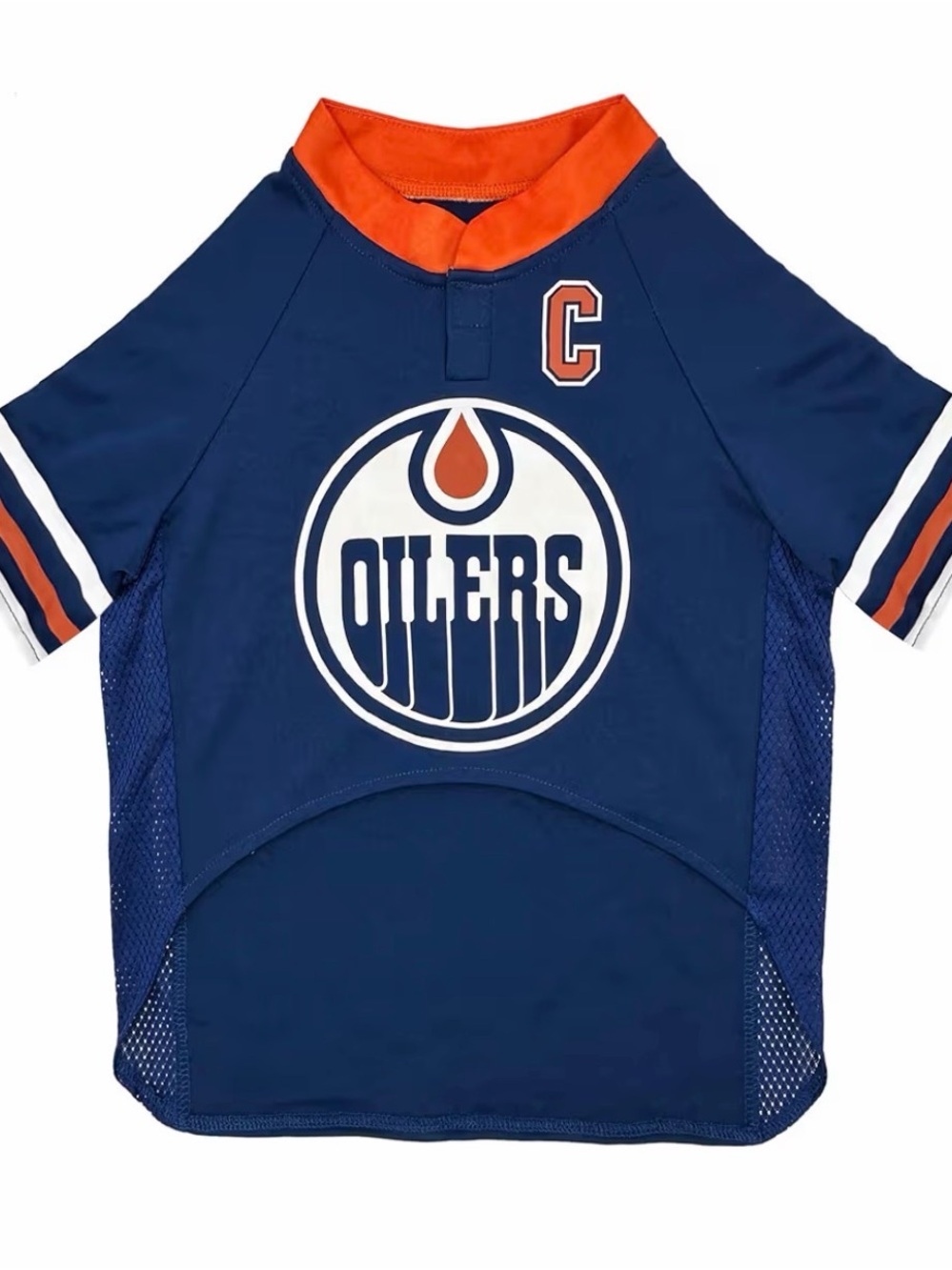 NHL Edmonton Oilers Navy and Orange Dog Jersey